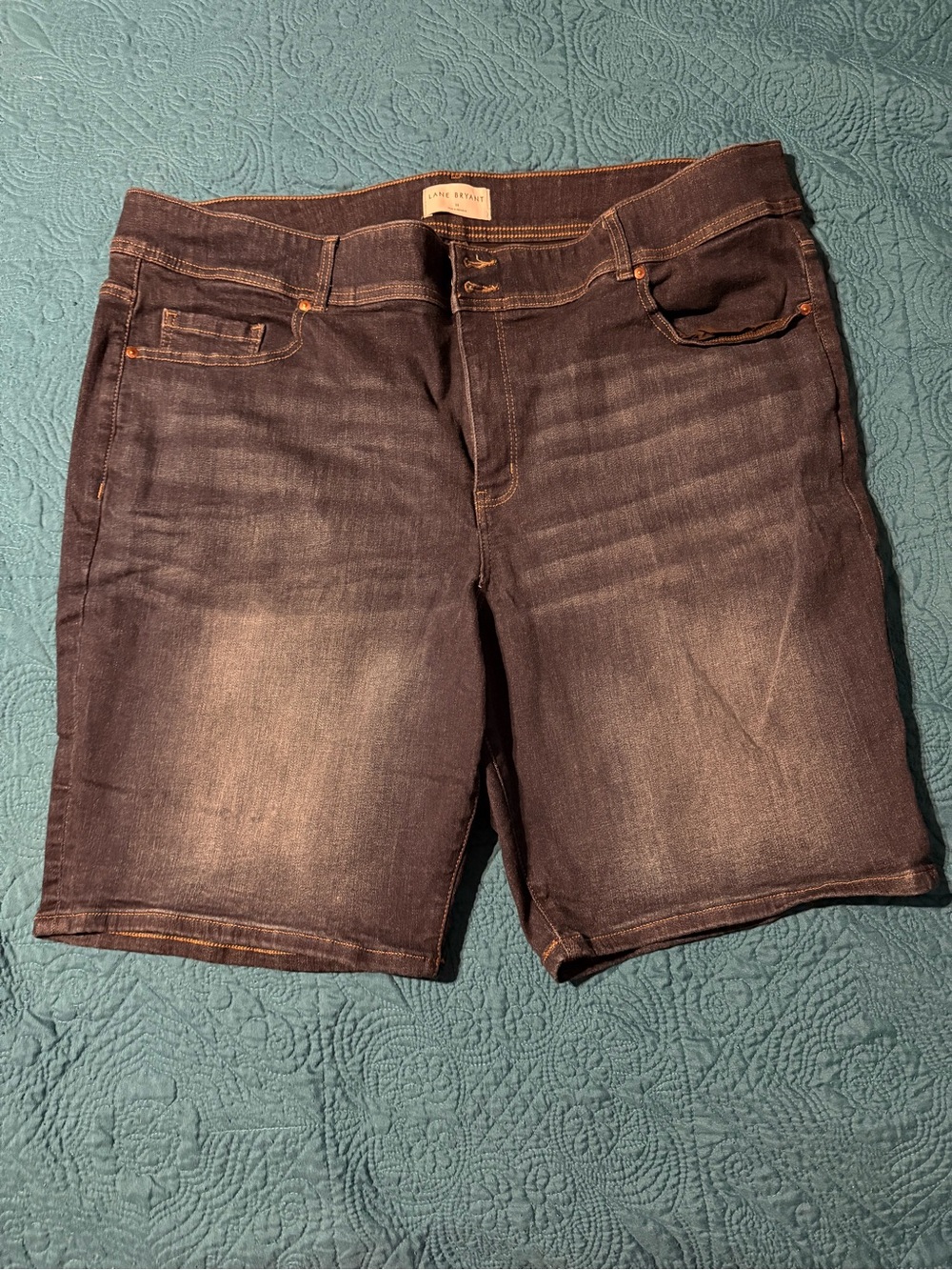 Lane Bryant Dark Wash Denim Bermuda Shorts